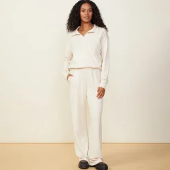 MONROW Supersoft Fleece Patch Pocket Sweat OFFWHITE Outlet